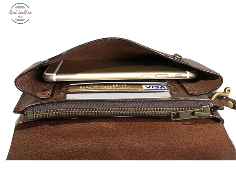 Genuine Leather Mens Vintage Clutch Wallet