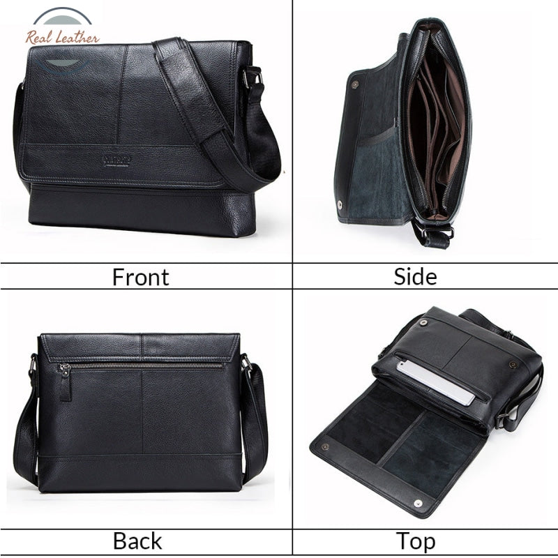 Genuine Leather Messenger Bag For Men