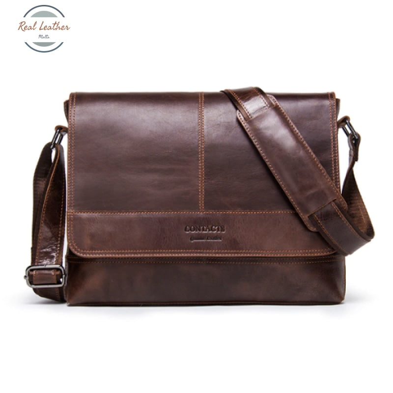 Genuine Leather Messenger Bag For Men