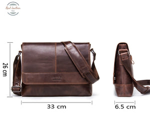 Genuine Leather Messenger Bag For Men