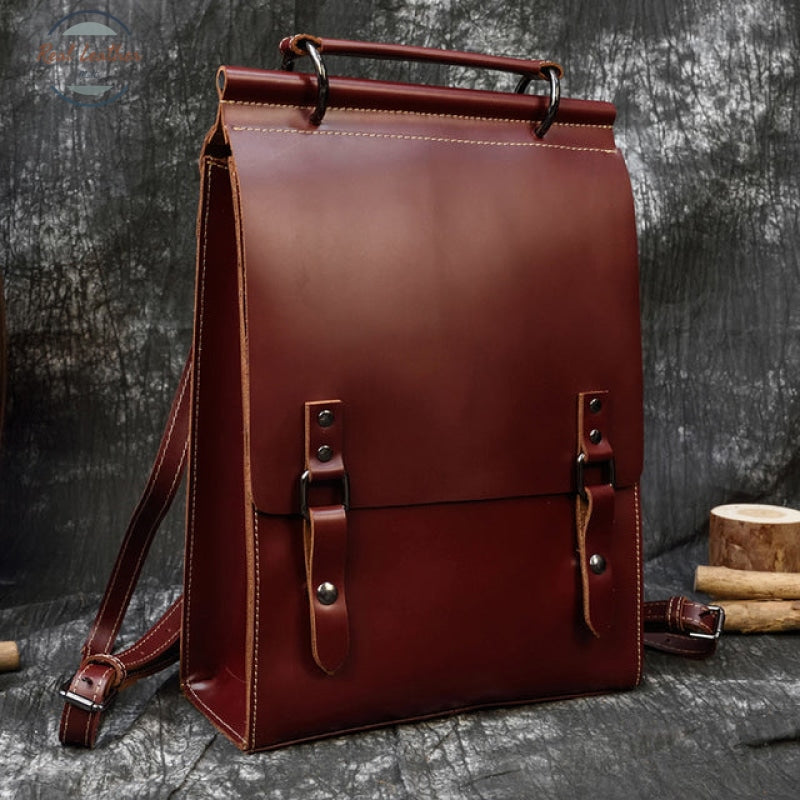 Genuine Leather Minimalist Ladies Backpack