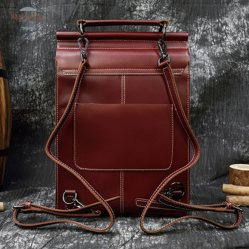 Genuine Leather Minimalist Ladies Backpack