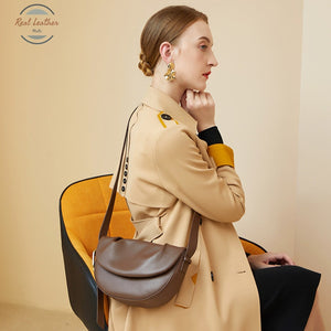 Genuine Leather Minimalist Shoulder Bag Bags