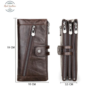 Genuine Leather Multi-Functional Clutch Wallet