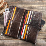 Genuine Leather Multi-Functional Clutch Wallet