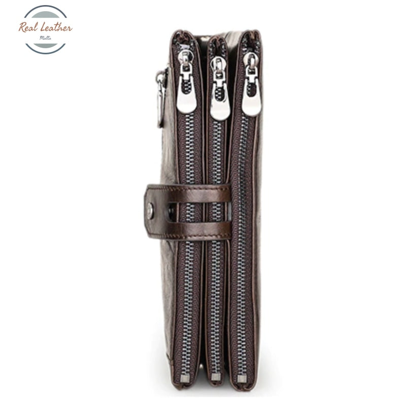 Genuine Leather Multi-Functional Clutch Wallet