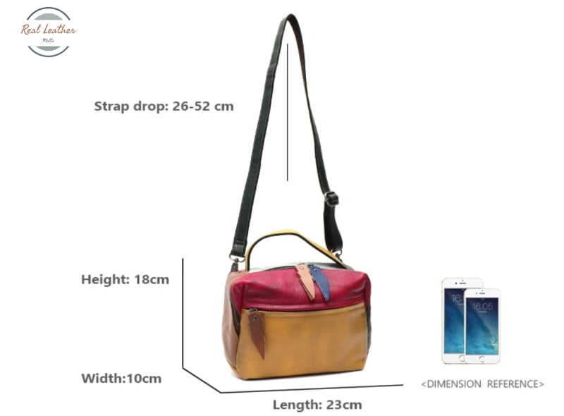 Genuine Leather Multicolor Ladies Top-Handle Shoulder Bag