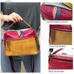 Genuine Leather Multicolor Ladies Top-Handle Shoulder Bag