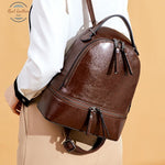 Genuine Leather Oil Wax Backpack Backpacks