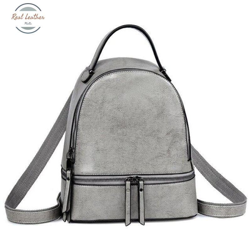 Genuine Leather Oil Wax Backpack Backpacks