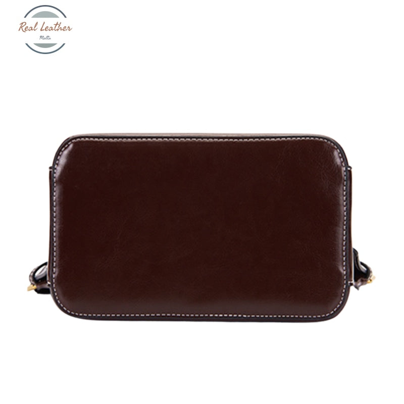 Genuine Leather Oil Wax Minimalist Backpack Backpacks