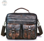 Genuine Leather Old Fashion Messenger Bag Coffee Bags
