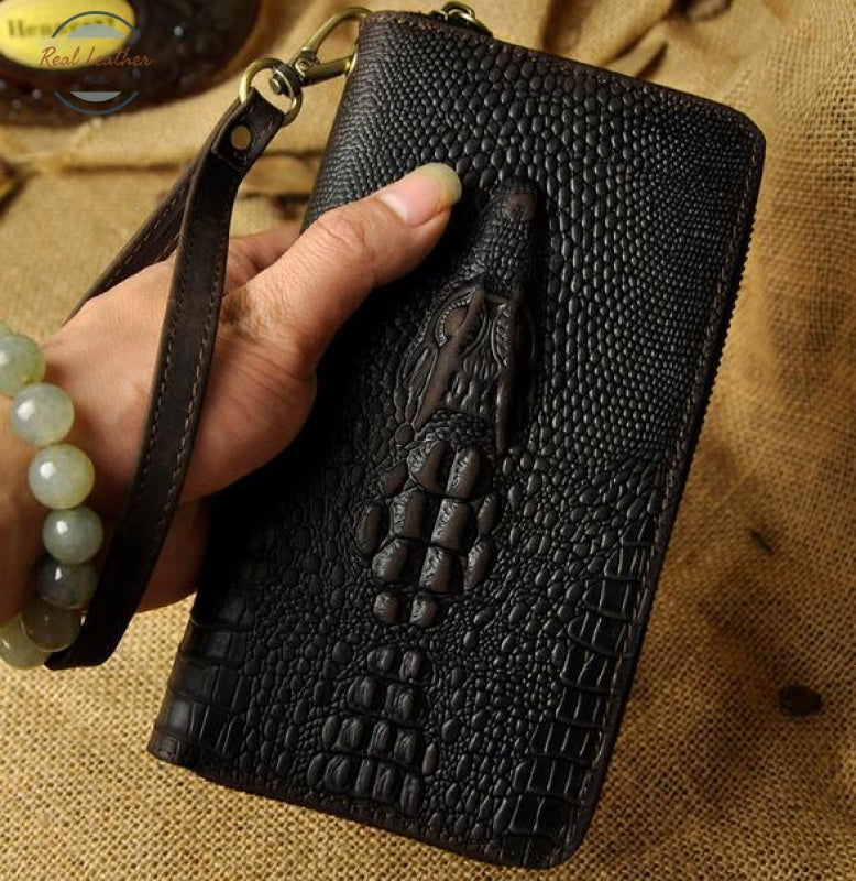 Genuine Leather Organizer / Wallet Dark Brown Wallets