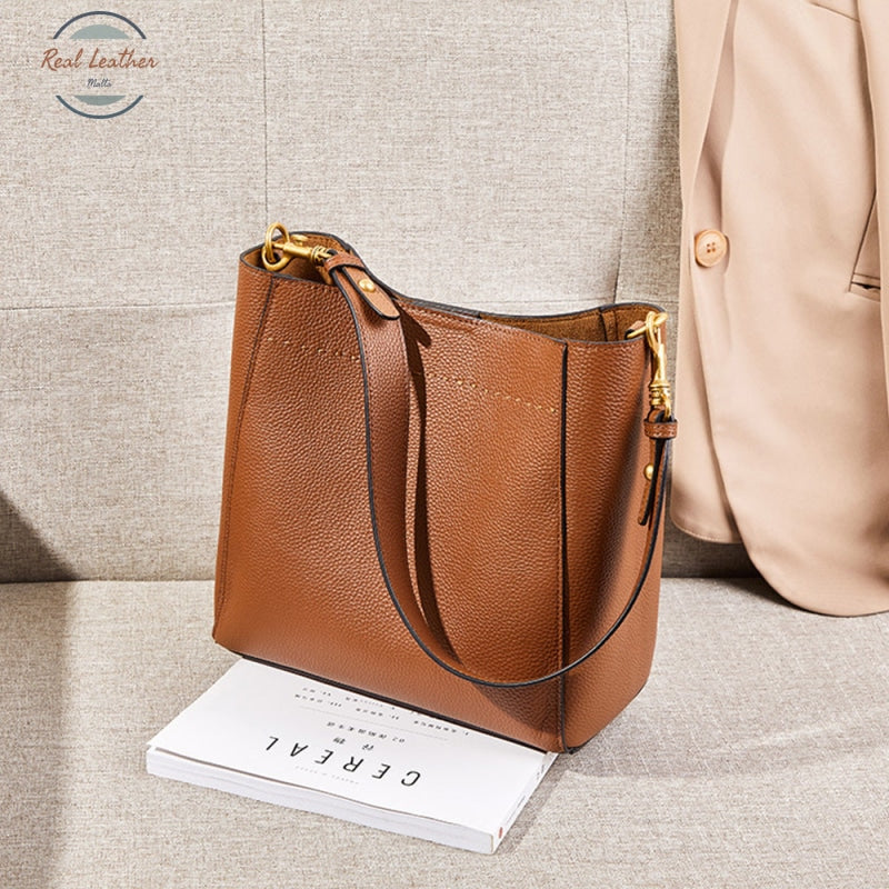 Genuine Leather Outdoor Tote Bag