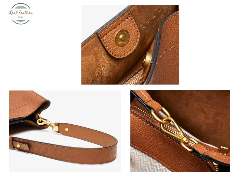Genuine Leather Outdoor Tote Bag