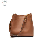 Genuine Leather Outdoor Tote Bag Brown