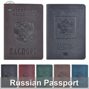 Genuine Leather Passport Cover For Russian Federation