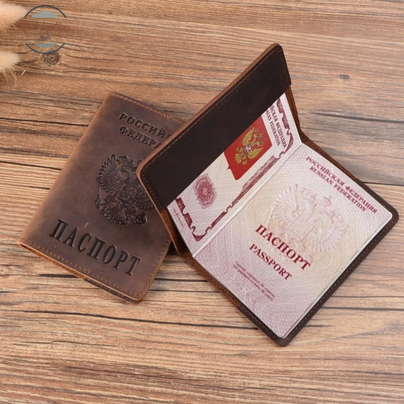 Genuine Leather Passport Cover For Russian Federation