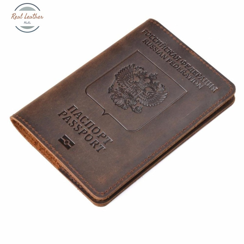 Genuine Leather Passport Cover For Russian Federation