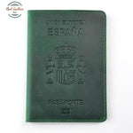 Genuine Leather Passport Cover For Spain