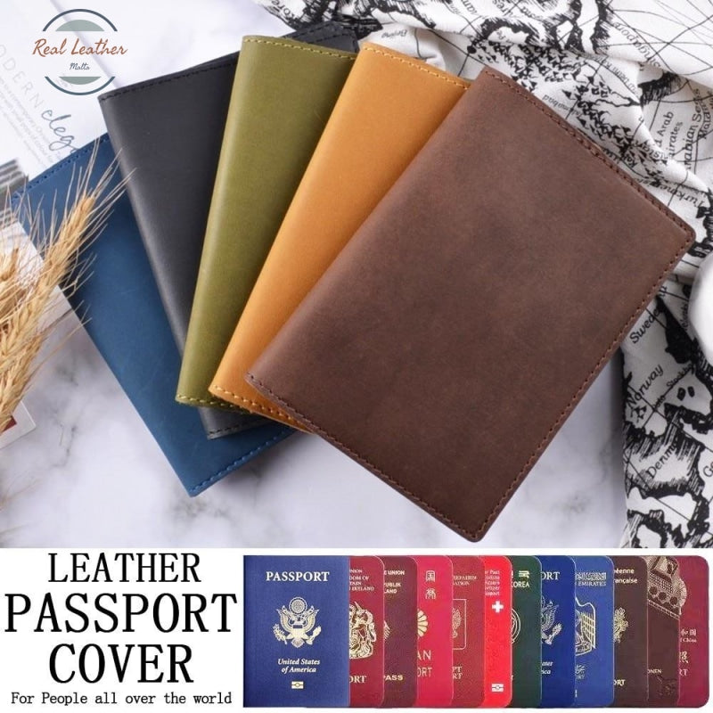 Genuine Leather Passport Cover