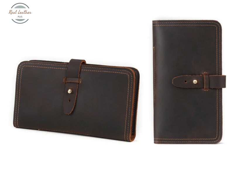 Genuine Leather Passport Holder / Long Wallet