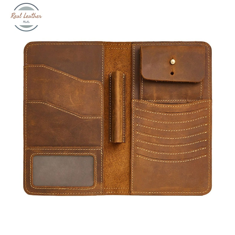 Genuine Leather Passport Holder / Long Wallet