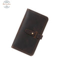 Genuine Leather Passport Holder / Long Wallet Coffee