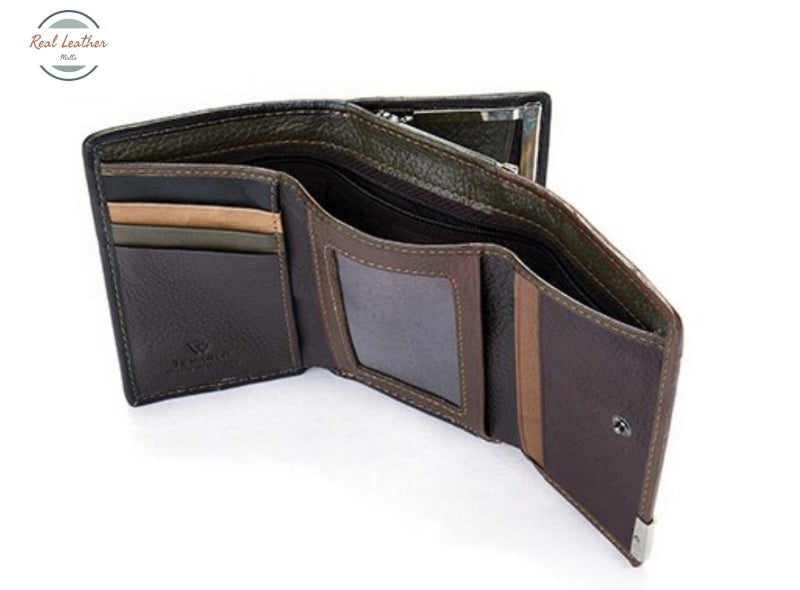 Genuine Leather Patchwork Ladies Wallet