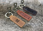 Genuine Leather Personalized Keychain Key