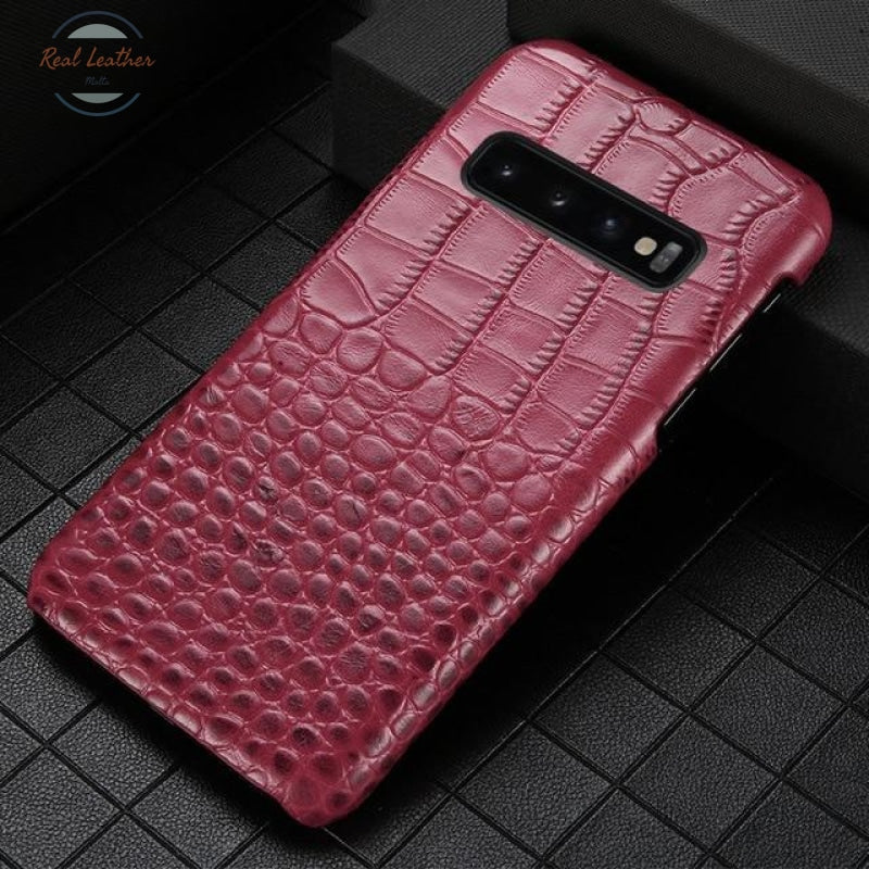 Genuine Leather Phone Case For Samsung For J5 2017 / Rose Red Phone Cases