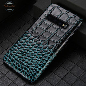 Genuine Leather Phone Case For Samsung For Note 4 / Blue Phone Cases