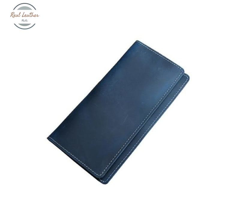 Genuine Leather Phone Holder Blue Wallets