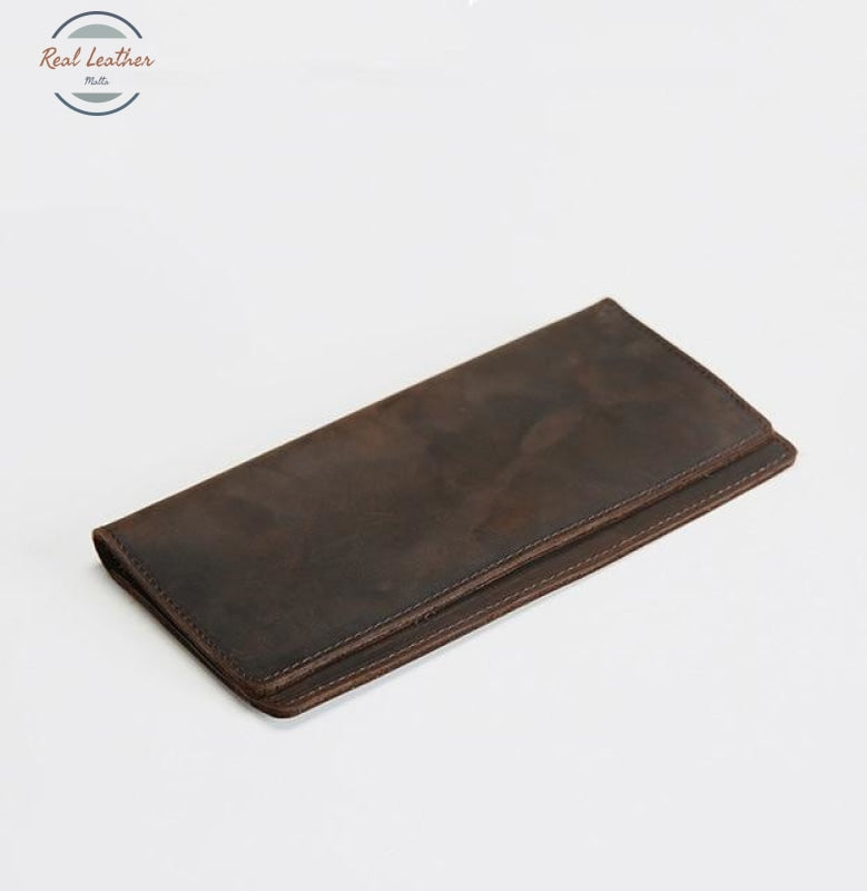 Genuine Leather Phone Holder Dark Brown Wallets
