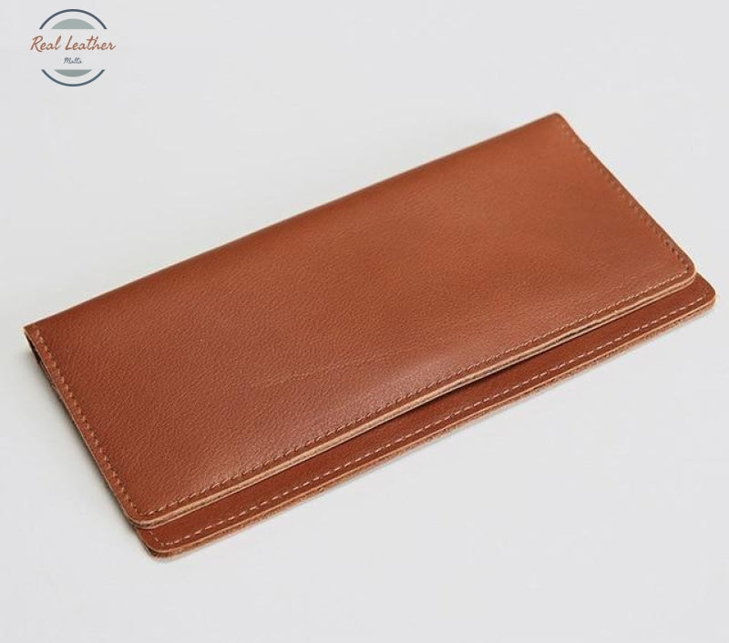 Genuine Leather Phone Holder Yellow Brown Wallets