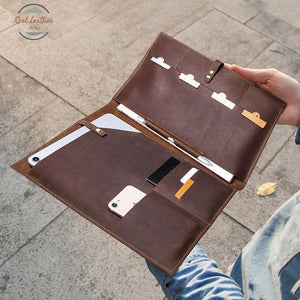 Genuine Leather Portfolio And Tablet Case