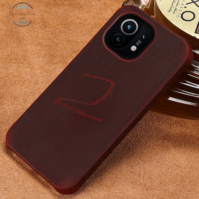 Genuine Leather Pull-Up Case For Xiaomi For Mi 9T-9Tpro-K20 / Red Mobile Phone Cases
