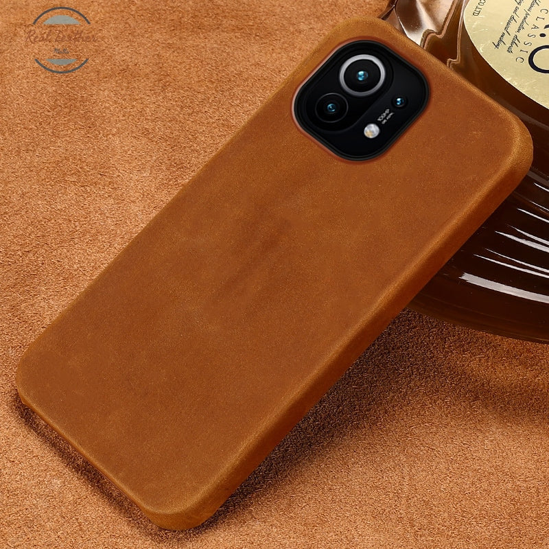 Genuine Leather Pull-Up Case For Xiaomi Mobile Phone Cases