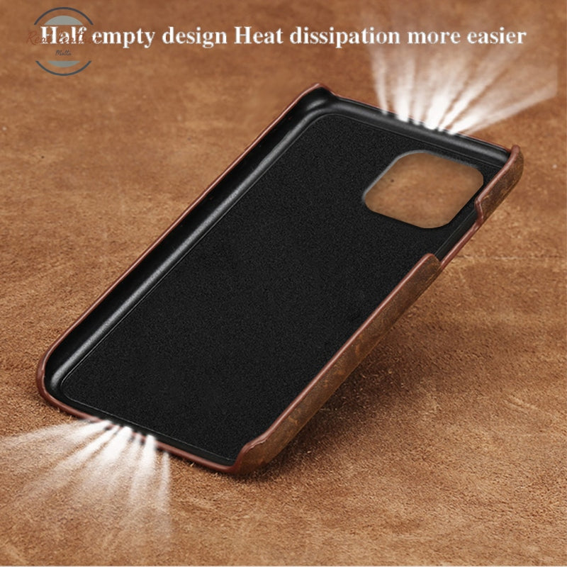 Genuine Leather Pull-Up Case For Xiaomi Mobile Phone Cases