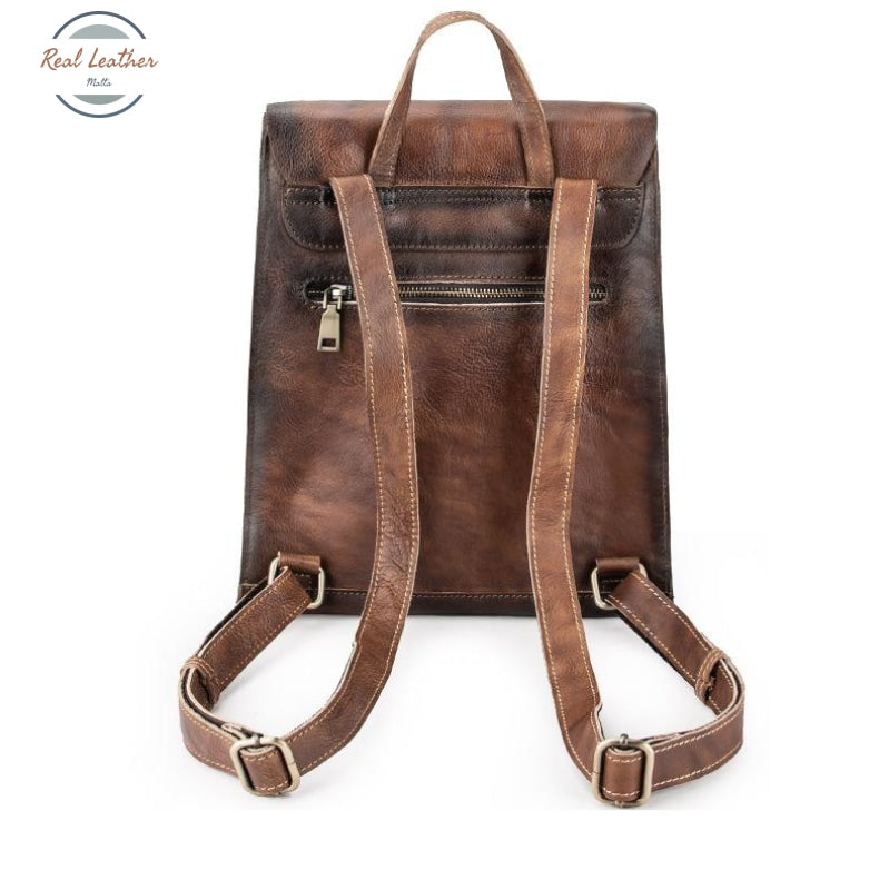 Johnature 2021 New Vintage Genuine Leather High Quality Men Backpack Travel Bag Large Capacity Solid