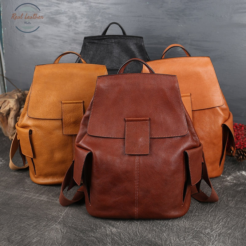 Genuine Leather Retro Ladies Backpack
