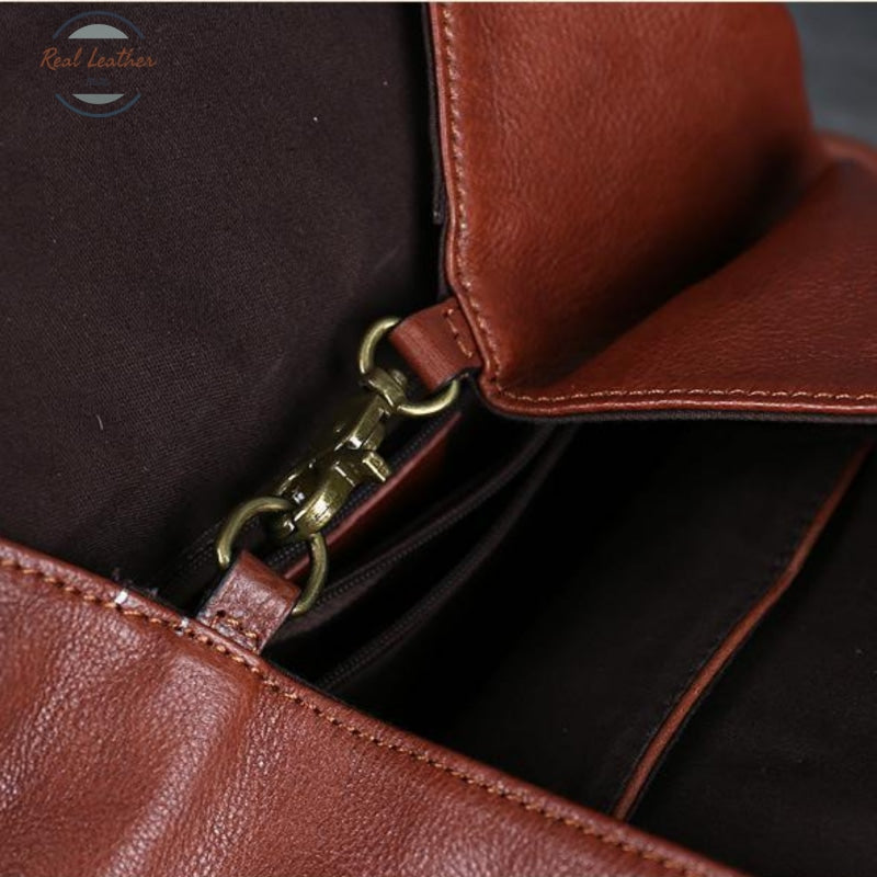 Genuine Leather Retro Ladies Backpack