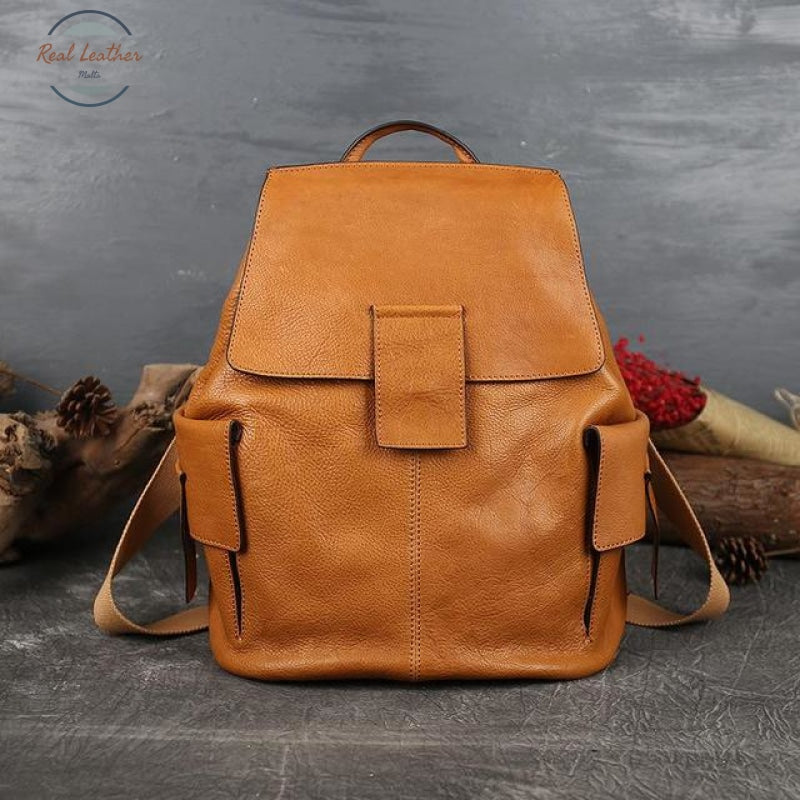 Genuine Leather Retro Ladies Backpack