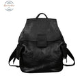 Genuine Leather Retro Ladies Backpack Black