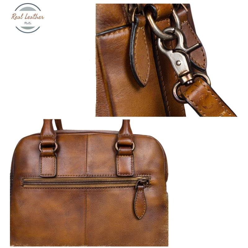 Genuine Leather Retro Women Handbag