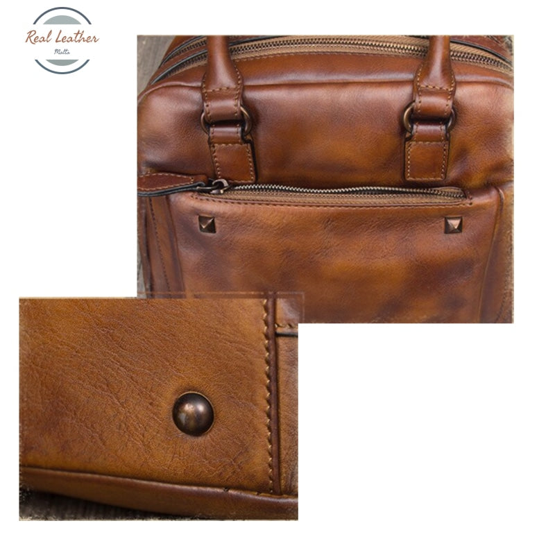 Genuine Leather Retro Women Handbag