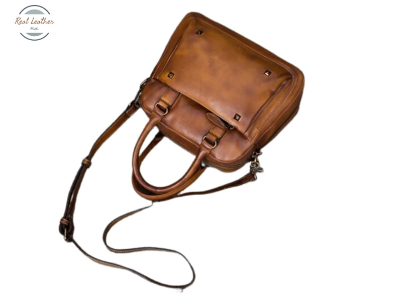 Genuine Leather Retro Women Handbag