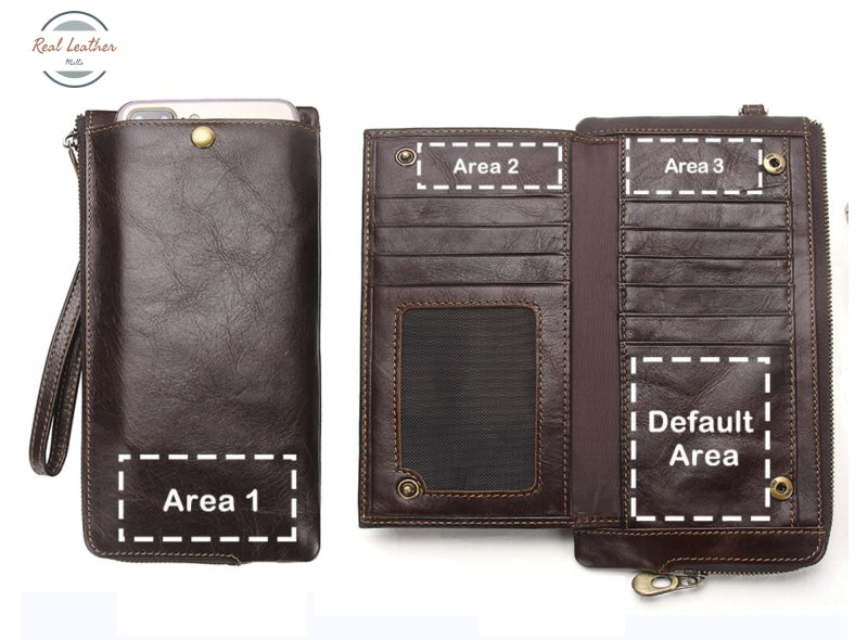 Genuine Leather Rfid Clutch Wallet
