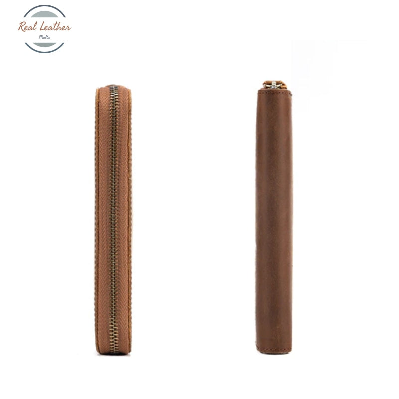 Genuine Leather Rfid Vintage Long Wallet