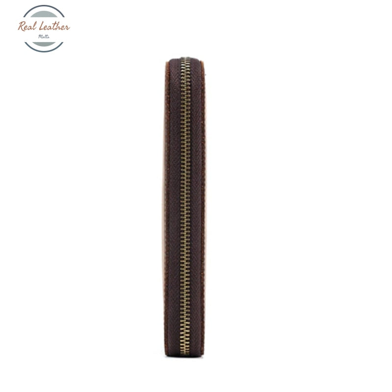 Genuine Leather Rfid Vintage Long Wallet
